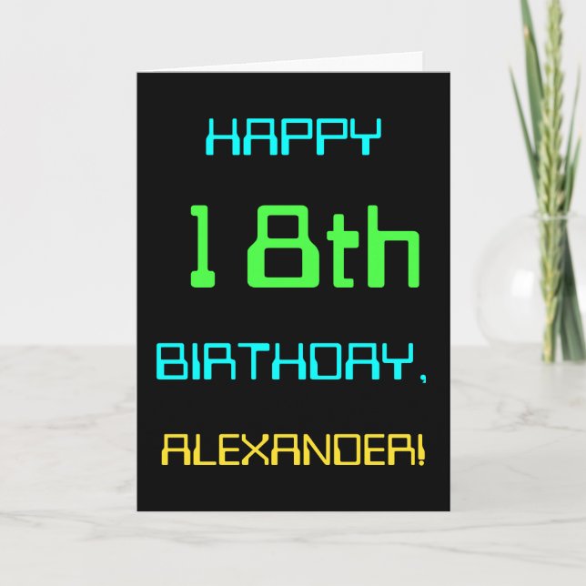 Carte Le thème du 18e anniversaire de l'informatique num (Devant)