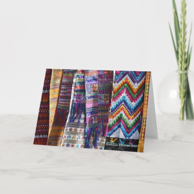 Carte Le tissage au Guatemala (Devant)