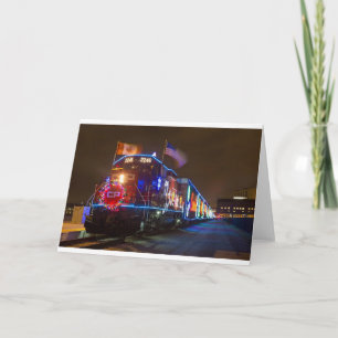 Carte le train de Noël