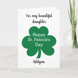 Carte Le trèfle vert Bonne Saint Patrick Joyeuse