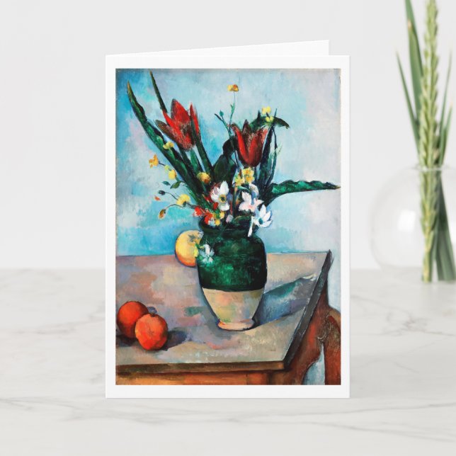 Carte Le Vase des Tulipes, Paul Cezanne (Devant)
