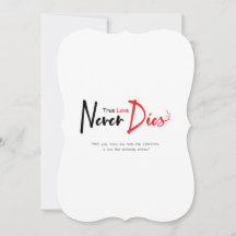 Le véritable amour ne meurt jamais