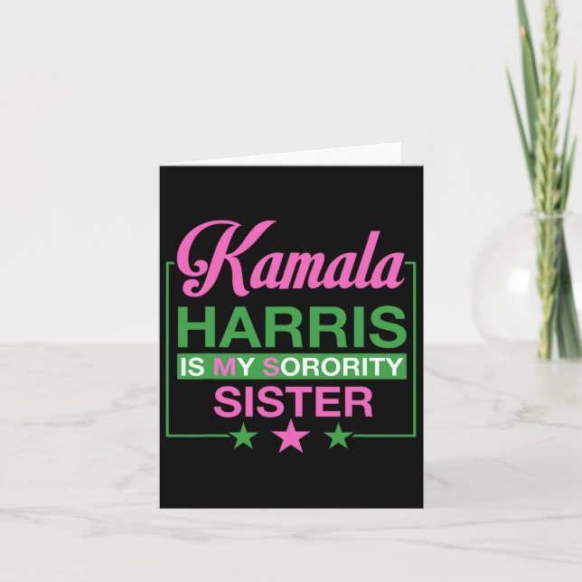 Carte Le Vice-Président Kamala Harris Est Ma Soeur Sorci (Devant)