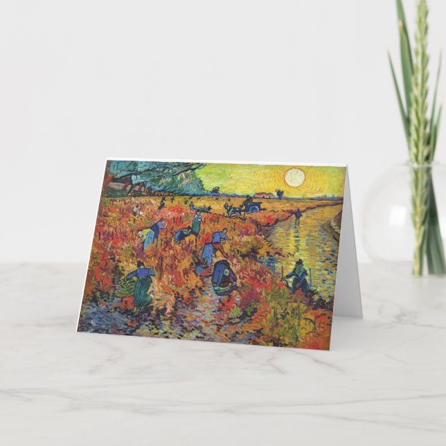 Carte Le vignoble rouge par Vincent van Gogh (Devant)