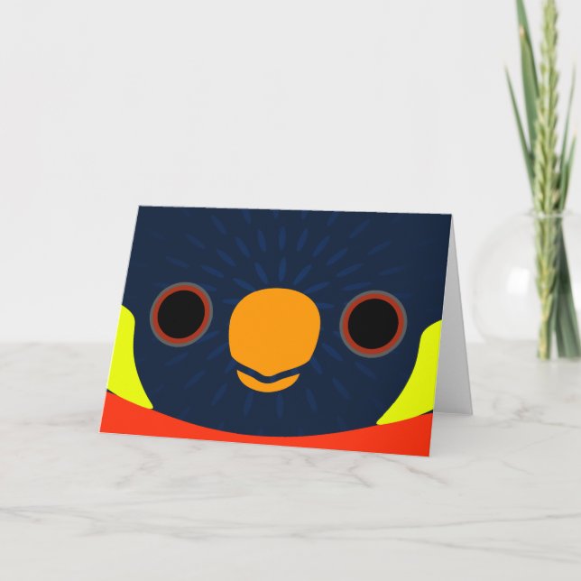 Carte Le visage d'un Lorikeet de Mitchell (Devant)