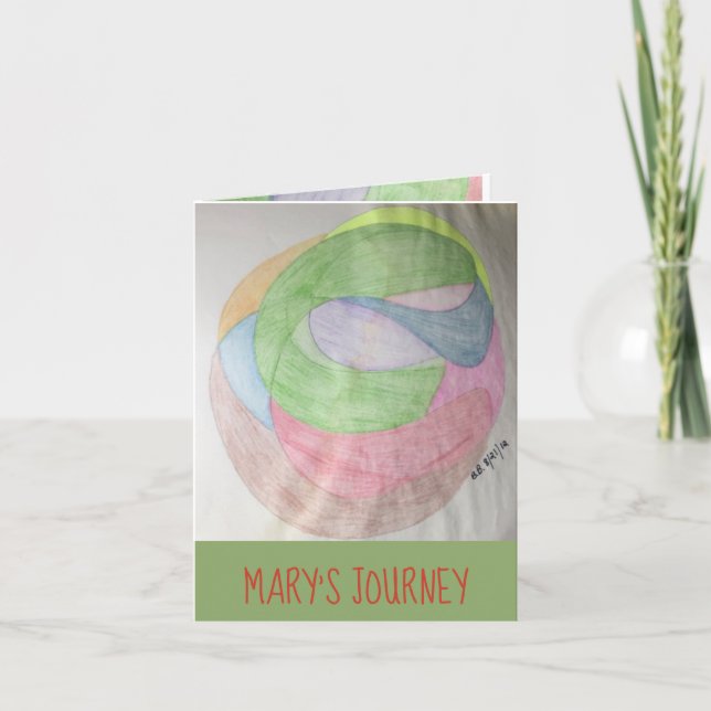 Carte Le voyage de Marie, la naissance de Jésus, Noël (Devant)