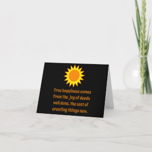 Carte Le Vrai Bonheur Provient De La Joie - Creativité Q