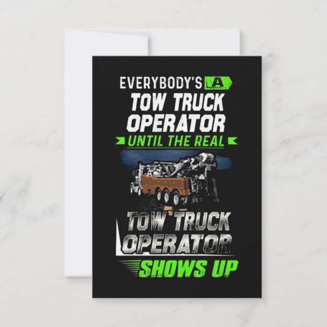 Carte Le vrai conducteur de camion-remorque (Devant)