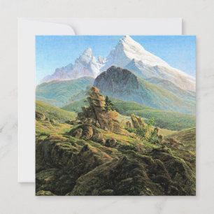 Carte Le Watzmann, art de Caspar David Friedrich