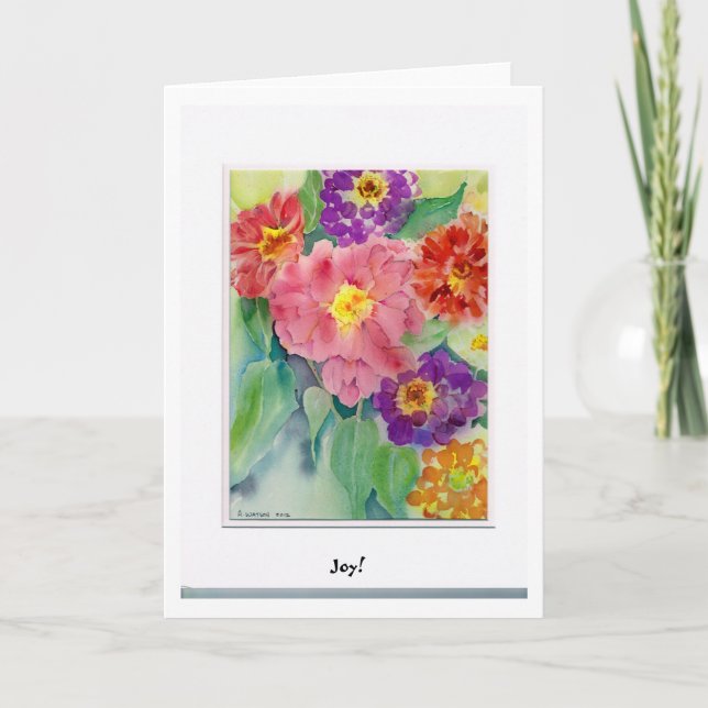 Carte Le Zinnia de Rachel (Devant)