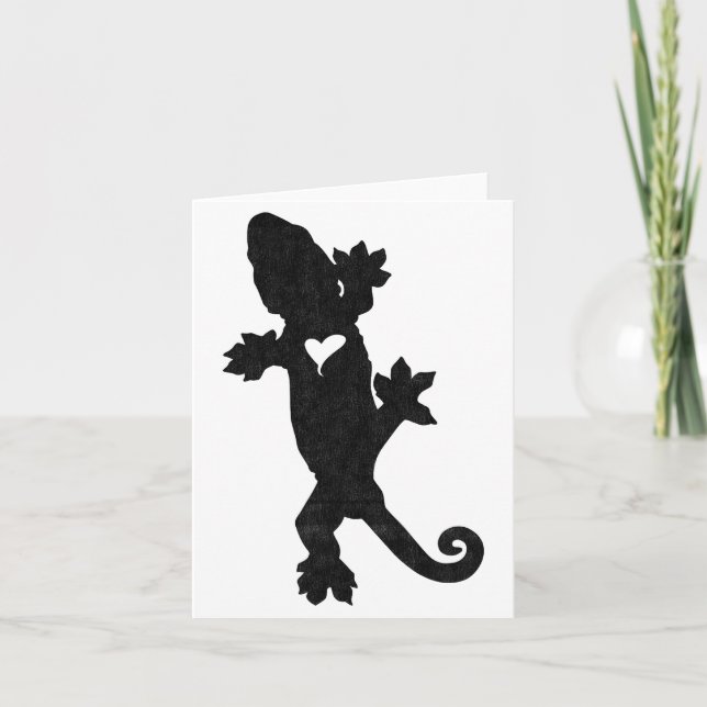 Carte Leachie New Caledonian Gecko Artsy Distressed  (Devant)