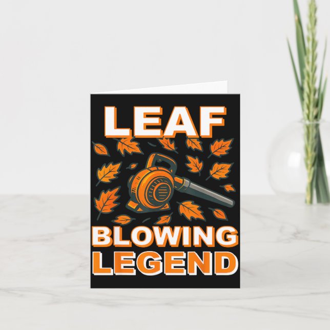 Carte Leaf Blower Shirt Men Funny Lawn Care Leaf Blowing (Devant)