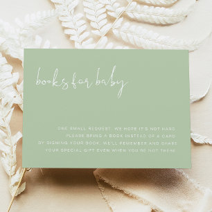Carte LEAH Livres Pastel Vert Vibrant Pour Bébé