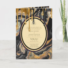 LeahG Black Gold Islam Mariage invite