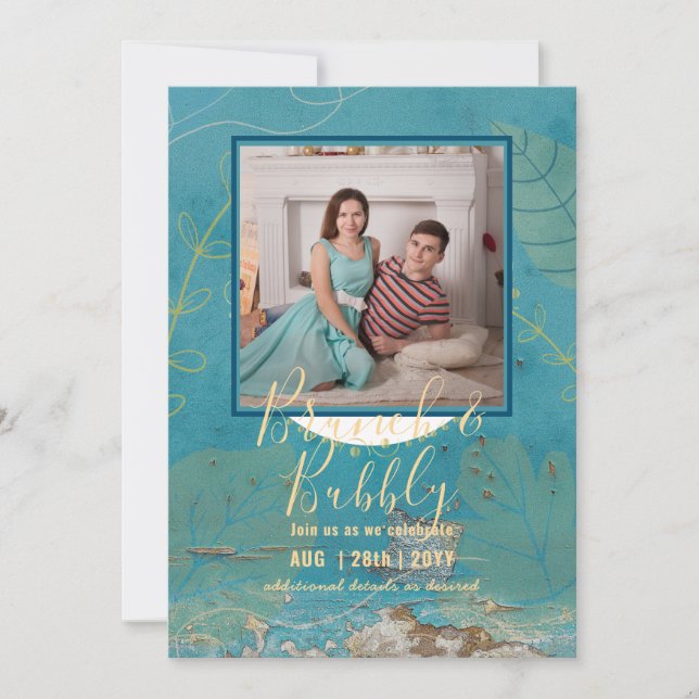 Carte LeahG Les tendances Brunch Bulles PHOTO Mariage (Devant)