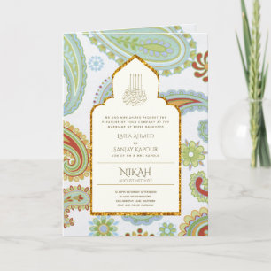 Carte LeahG Paisley Ornate Islam Mariage musulman