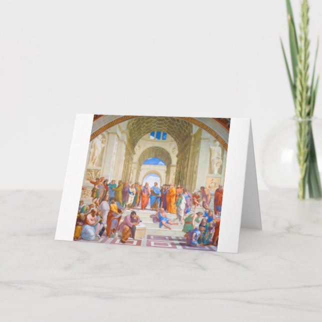 Carte L'école d'Athènes, Raphael (Devant)