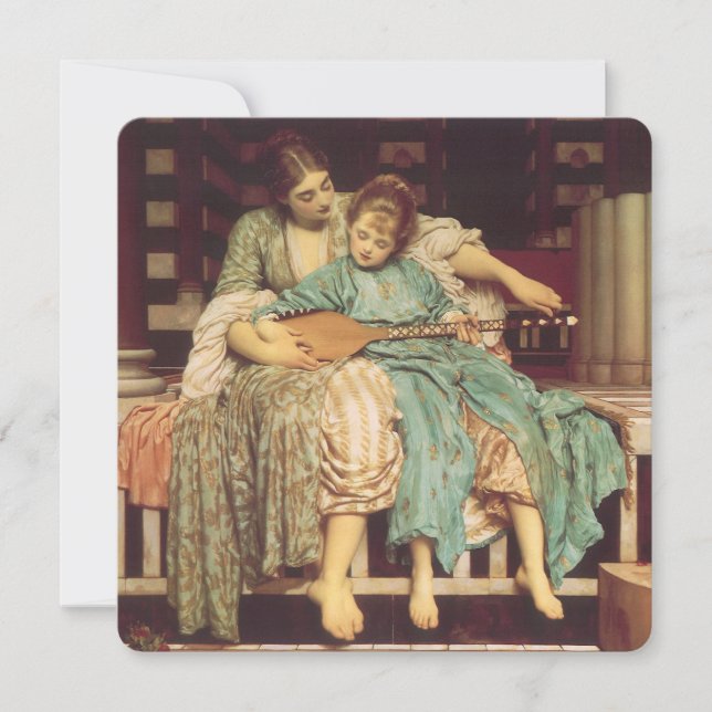 Carte Leçon de musique par Lord Frederic Leighton (Devant)