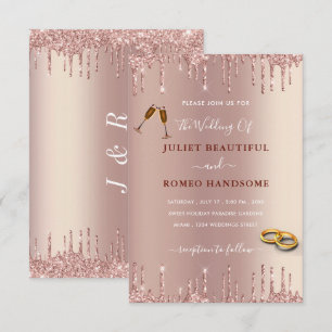 Carte Lecteurs de Parties scintillant Blush rose Faire-p