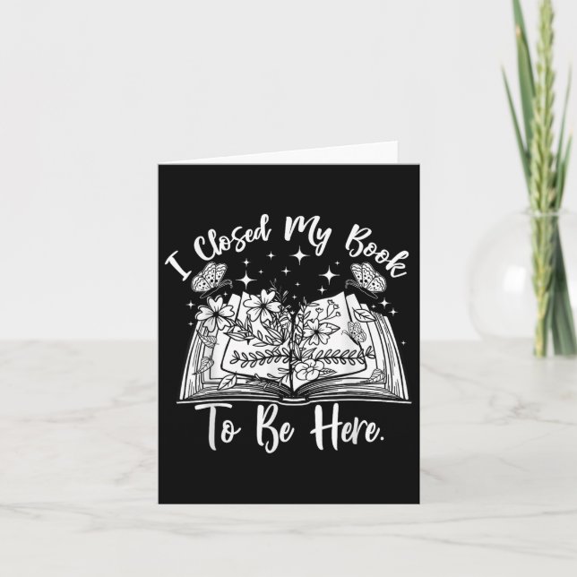 Carte Lecture amusante Fermé Mon Livre Pour Être Ici Boo (Devant)
