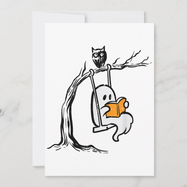 Carte Lecture de l'Halloween Ghost (Devant)