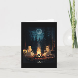 Carte Lecture du livre d'Halloween Ghost Forest Camping 