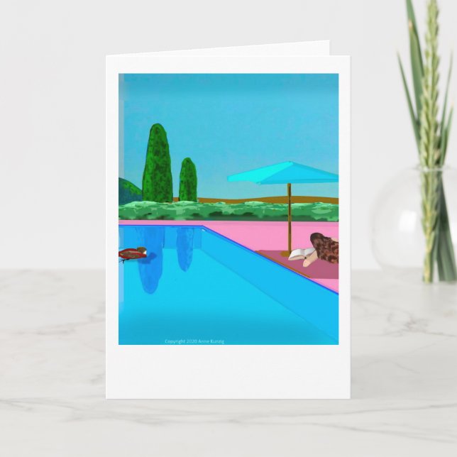 Carte Lecture par la piscine (Devant)