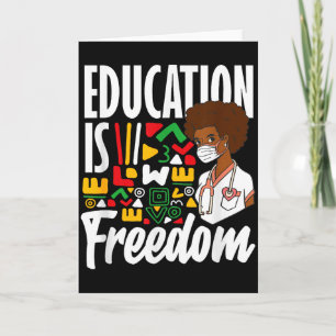Carte L'éducation à l'histoire noire est liberté