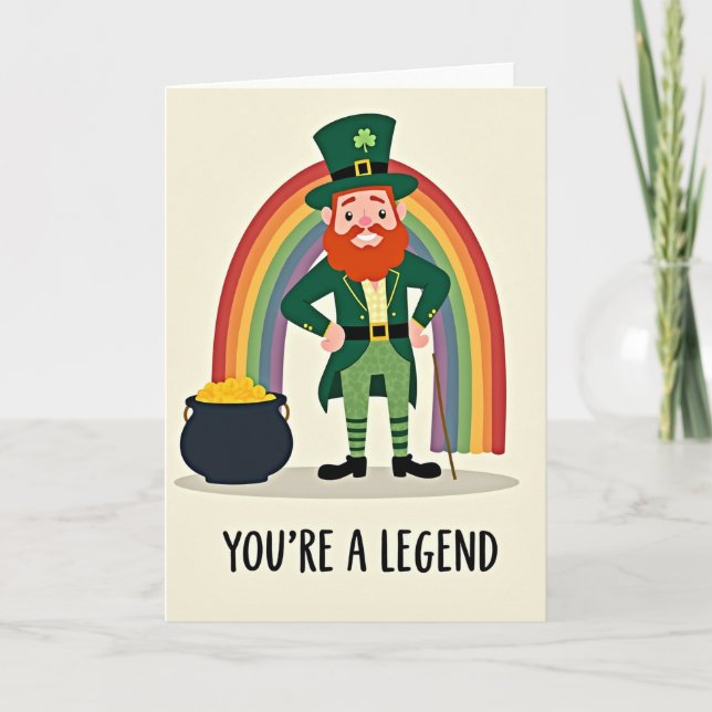 Carte Legend Leprechaun Good Luck Card (Devant)