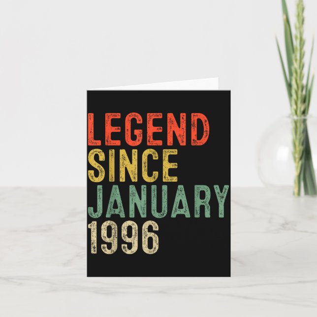 Carte Legend Since January 1996 30th Birthday 30 Year Ol (Devant)