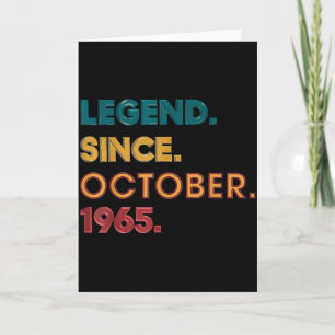 Carte Légende 1965 60e anniversaire pour hommes femmes 6