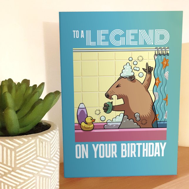 Carte Légende de l'anniversaire (texte modifiable) chant (Créateur téléchargé)
