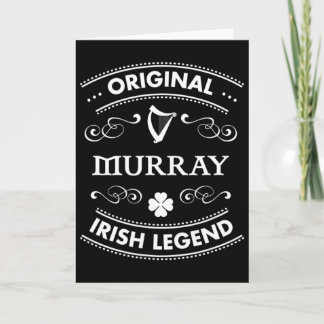 Carte Légende Irlandaise Originelle - Nom de Famille Irl