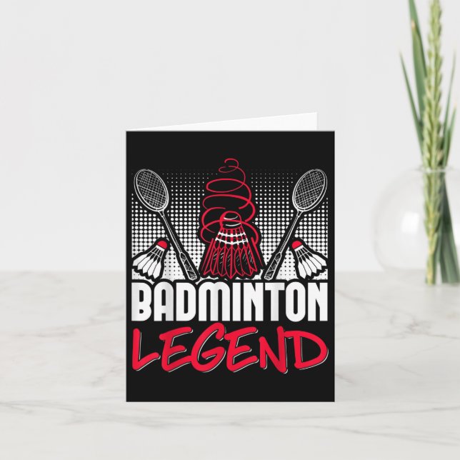 Carte Légende vivante du badminton Joueur Sport Volant  (Devant)