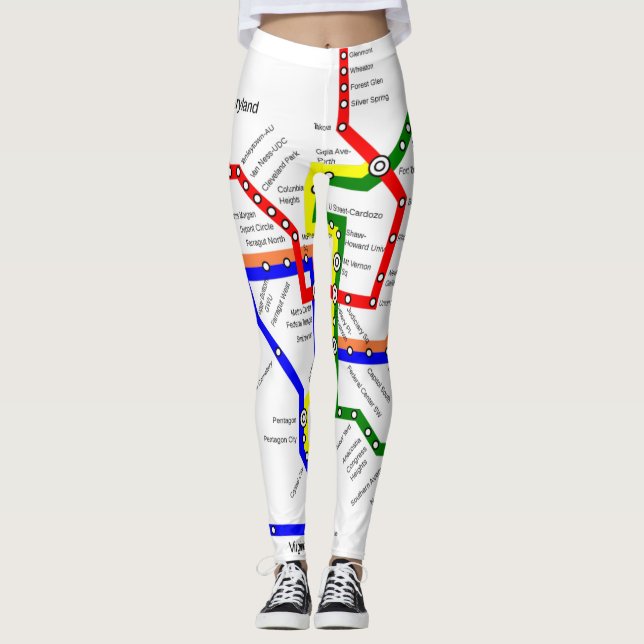 Carte Legging de souterrain de métro de Washington (Devant)