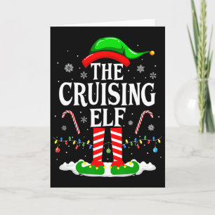 Carte L'Elf de croisière Xmas drôle de famille assortie