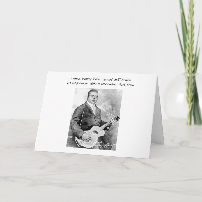 Carte Lemon Henry Blind citron jefferson 1926 (Devant)