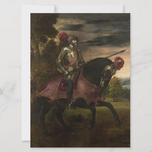 Carte L'empereur Charles V à cheval (par Titien) (Devant)