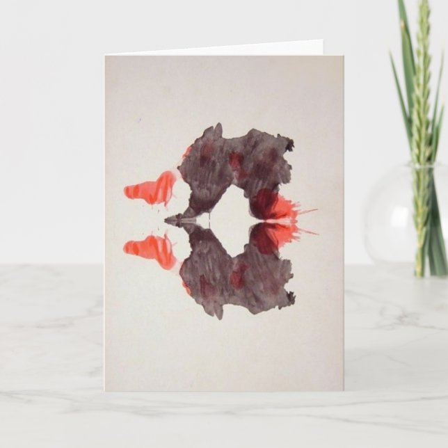 Carte L'encre d'essai de Rorschach éponge le plat 2 deux (Devant)