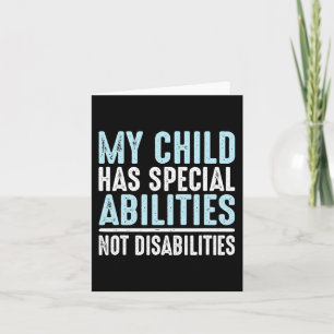 Carte L'Enfant A Des Capacités Spéciales Non Handicapées