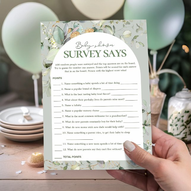 Carte L'Enquête Botanique Sur Les Baby showers D'Eucalyp (Créateur téléchargé)