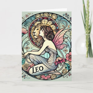 Carte Léo Zodiac Astrologie Fée Plaques Fées