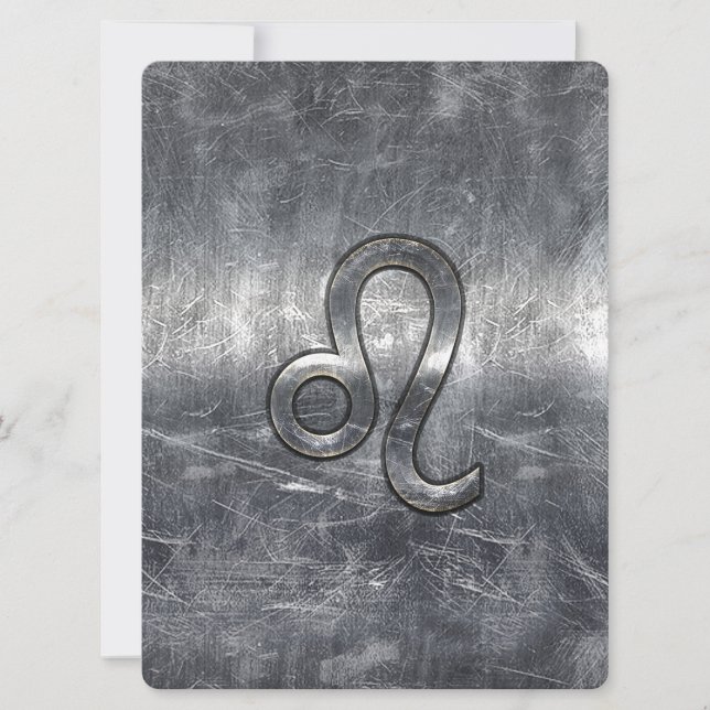 Carte Leo Zodiac Connexion Grunge Style dévêtu (Devant)