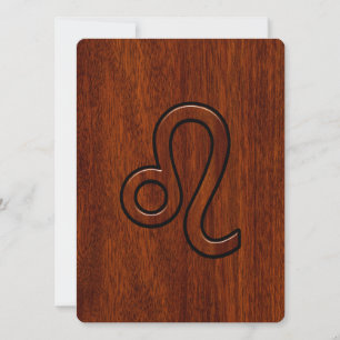 Carte Leo Zodiac Connexion style bois acajou