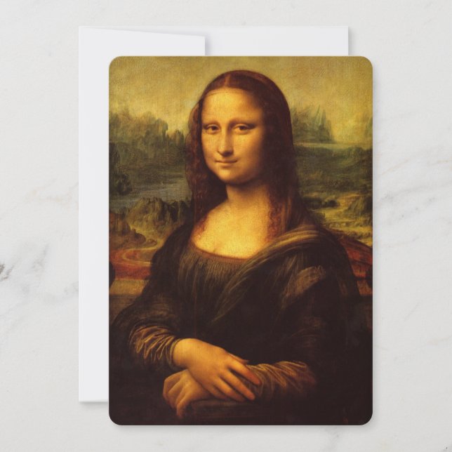 Carte Leonardo Da Vinci Mona Lisa Peinture d'Art (Devant)