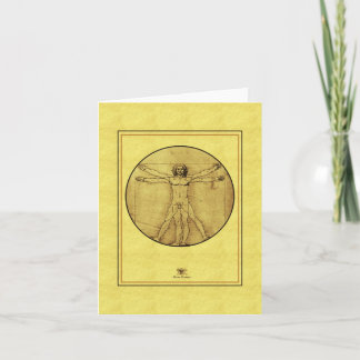 Carte Leonardo de vinci "Vitruvian Man"