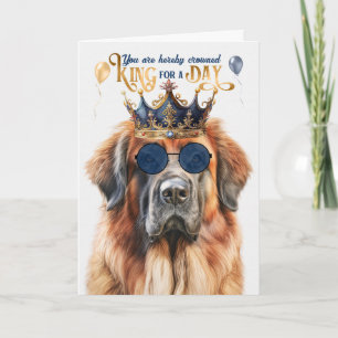 Carte Leonberger Chien King pour une journée d'anniversa