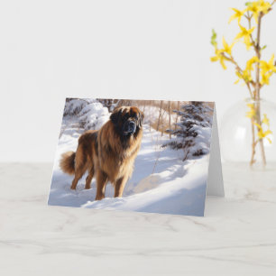 Carte Leonberger Laissez-le neiger Noël