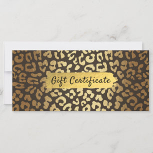 Carte Leopard Cheetah Animal Skin Imprimer Certificat ca