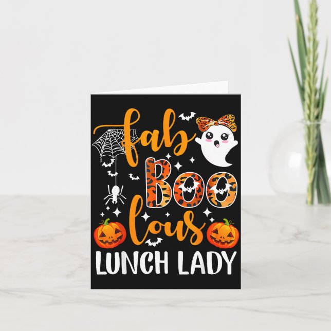 Carte Leopard Fab Boo Lous Lunch Lady Matching Group Tee (Devant)